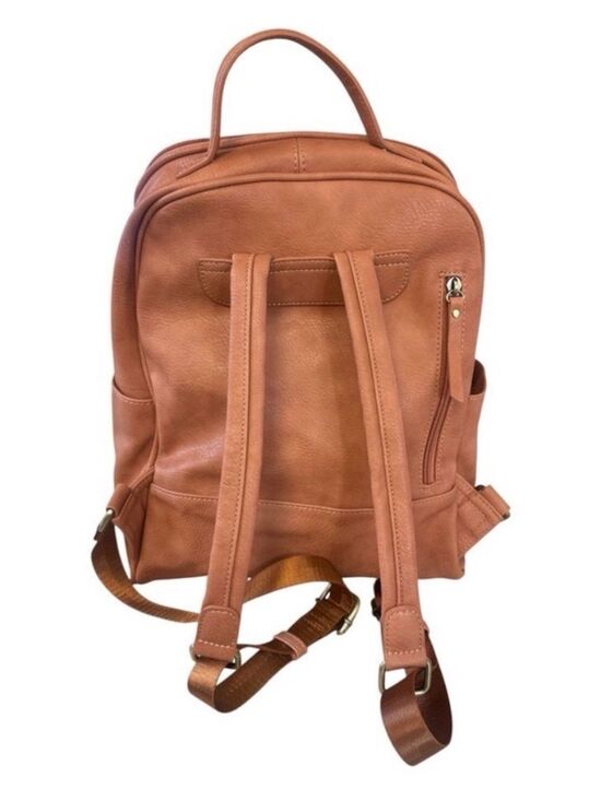 Urban Originals Tan Vegan Leather Backpack Travel Work Everyday Minimalist Bag main image 7